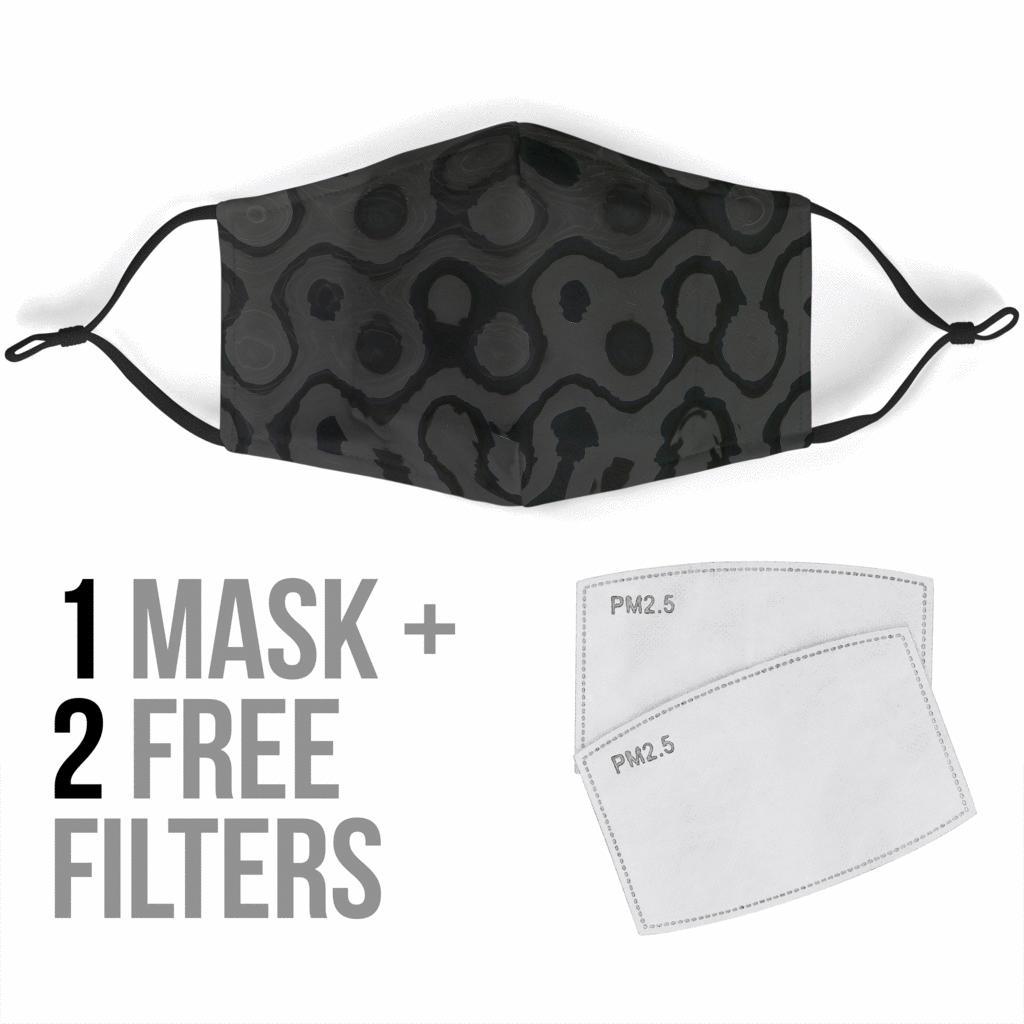 Face Mask Black on Black 1025