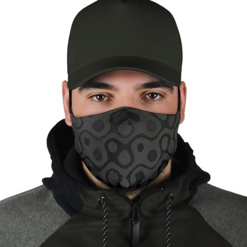 Face Mask Black on Black 1025