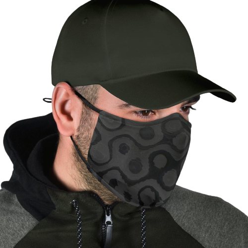 Face Mask Black on Black 1025