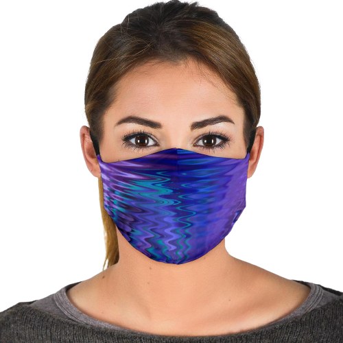 Face Mask Purple Waves 8586 w/Black or White