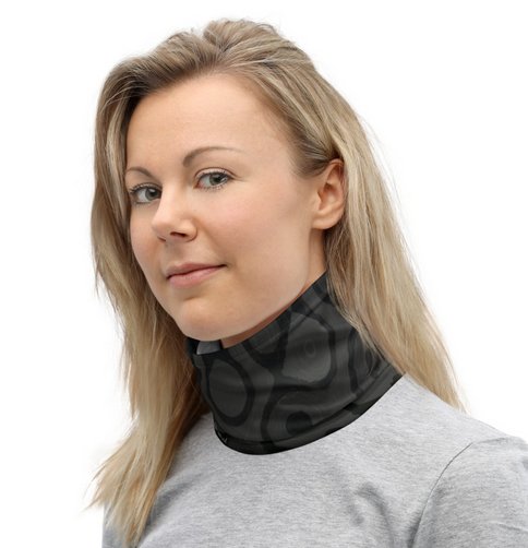 Neck Gaiter Black on Black 1025