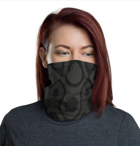 Neck Gaiter Black on Black 1025