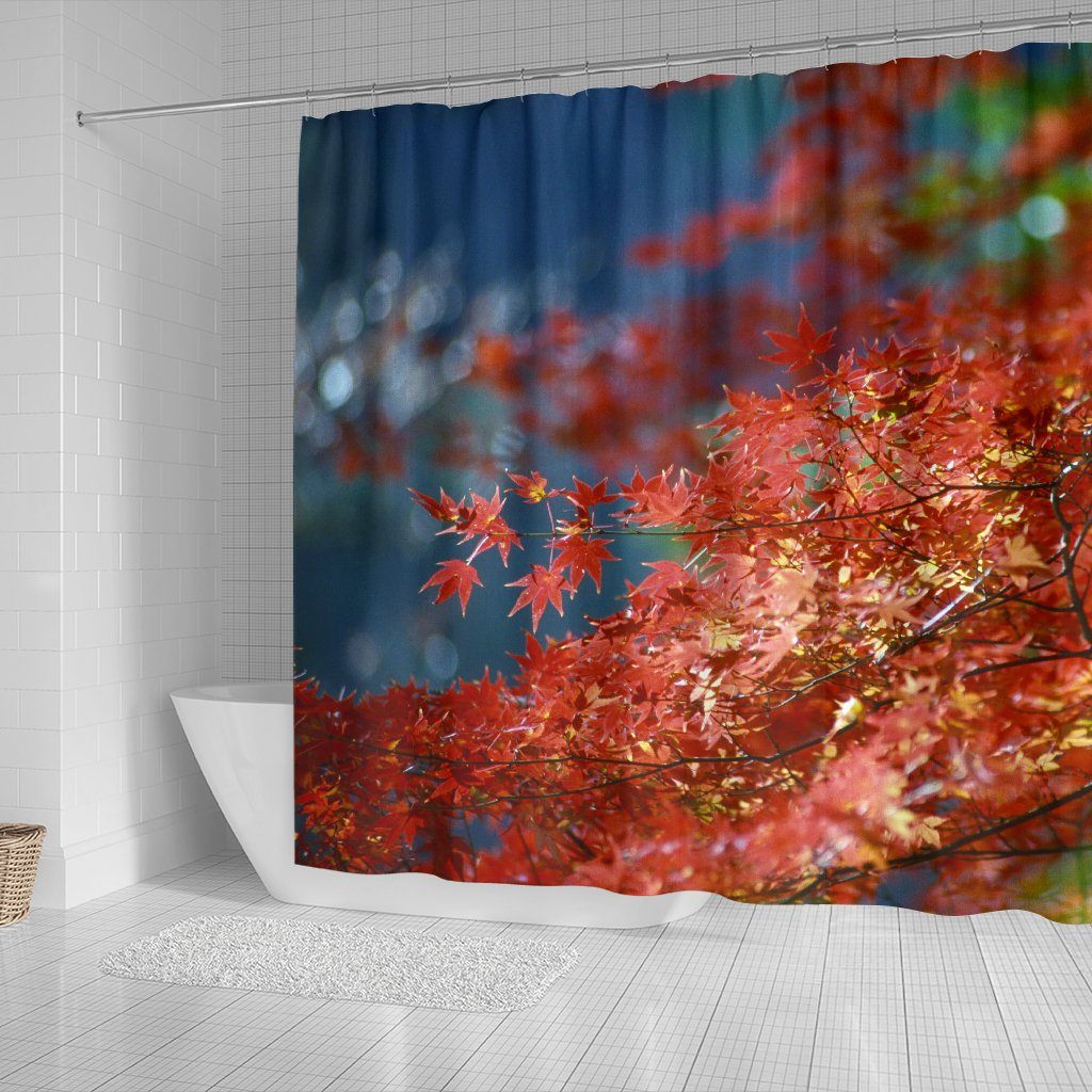 Shower Curtain: Arashiyama Maple Leaves