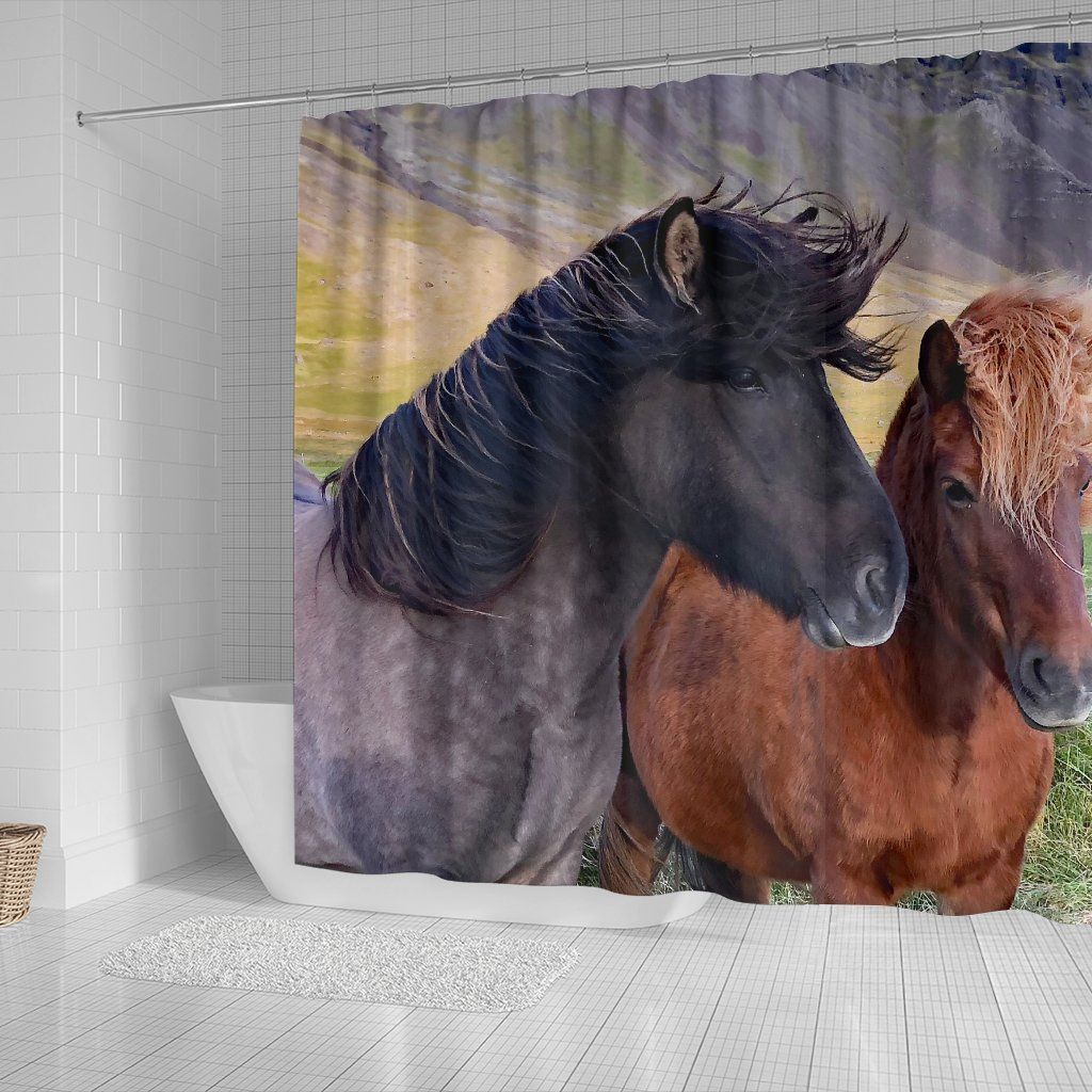 Shower Curtain: Icelandic Horses 7367