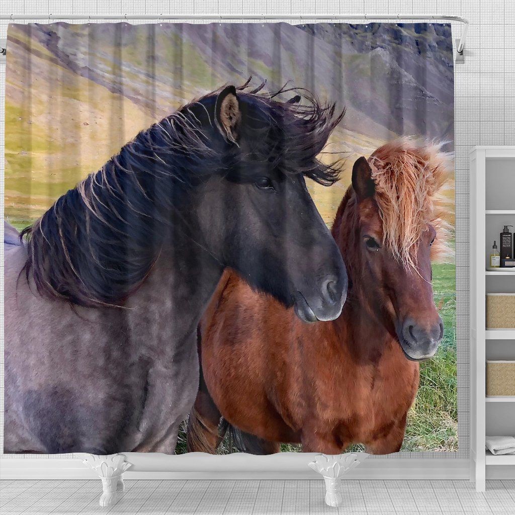 Shower Curtain: Icelandic Horses 7367