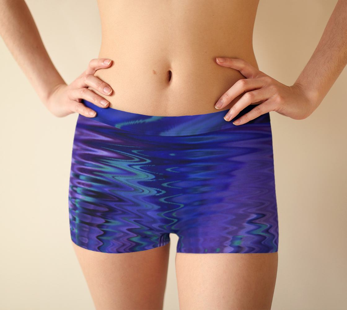 Women's boyshort panties deep blue and purple front view